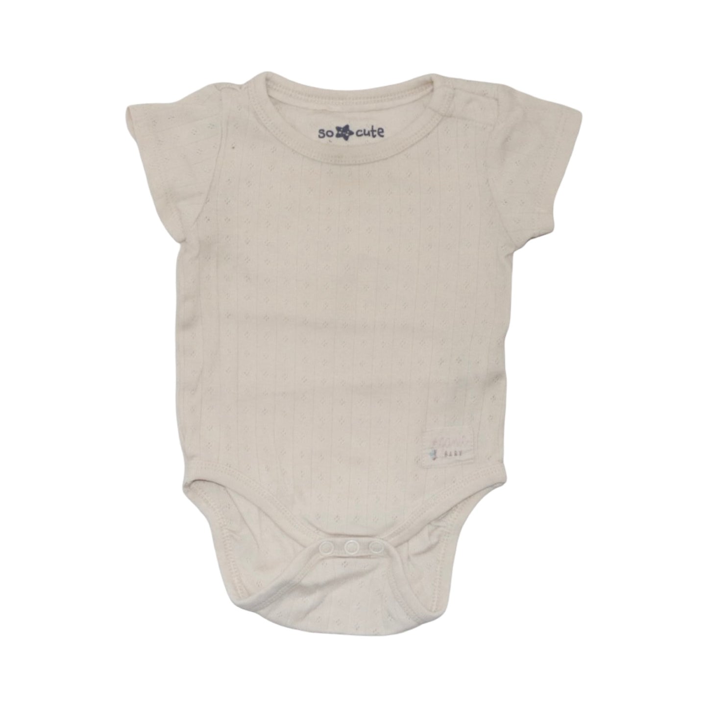 Kortärmad Body & Leggings Byxor Matchande Set från So cute - Stolek 68 - Beige (Multi)