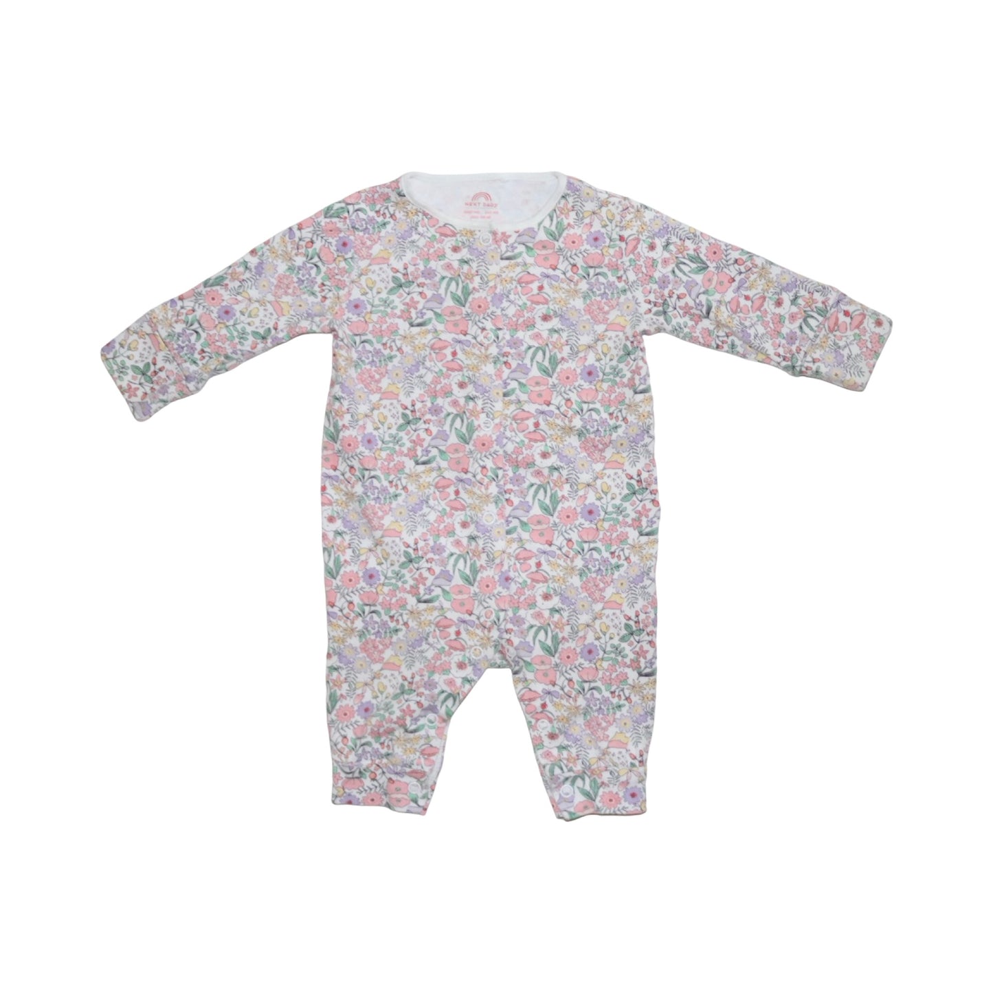 Långärmad Pyjamas (2 Pack) från NEXT - Storlek 68 - Rosa & Vit (Multi)