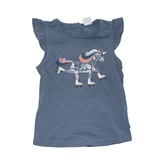 Kortärmad Blus från POLARN O. PYRET - Storlek 116 - Mörkblå (Multi)