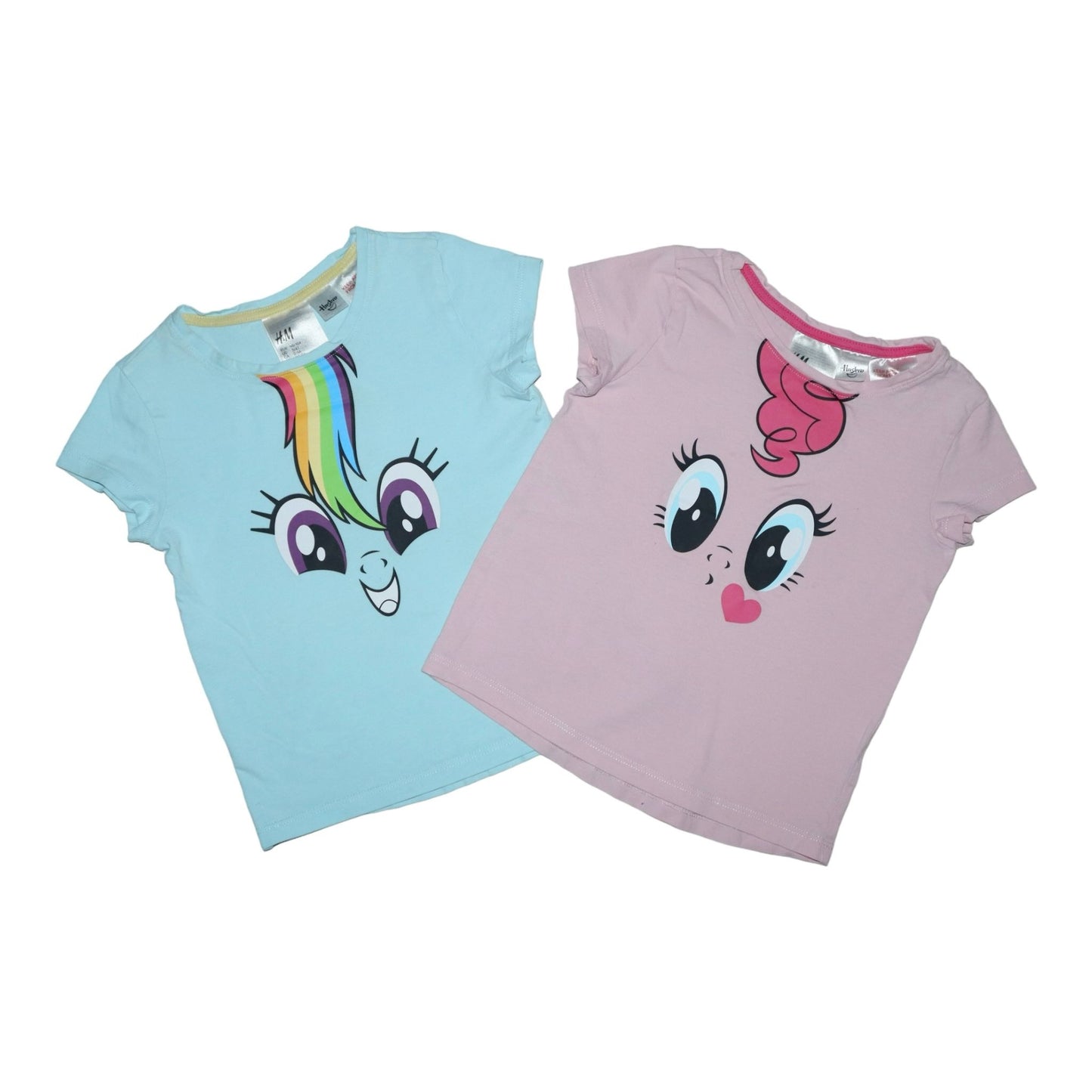 T-shirt (2 Pack) från H&M - Storlek 98/104 - Ljusblå & Ljusrosa