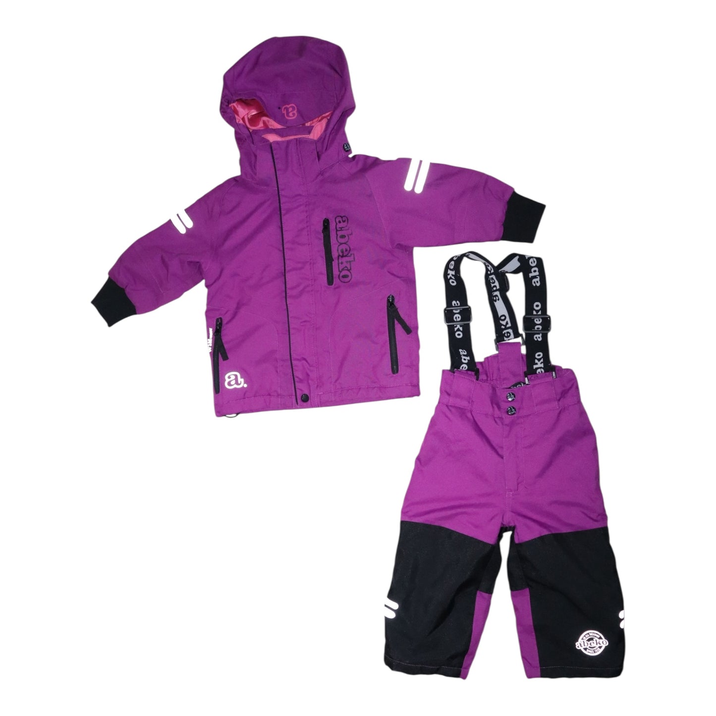 Vinter Set - Vinterjacka & Termobyxor från abeko - Storlek 80 - Lila & Svart