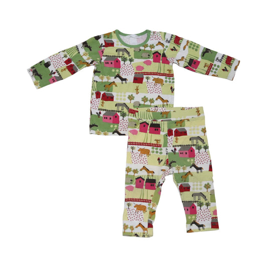 Tröja & Byxor Matchande Set frän H&M - Storlek 74 - Grön & Gul (Multi)