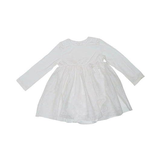 Fest Klänning med inbyggd Body från H&M - Storlek 74 - Benvit