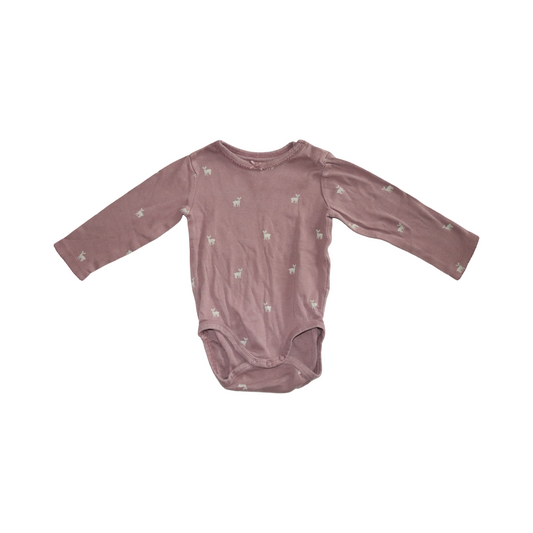 Långärmad Body från H&M  - Storlek 74 - Rödbrun