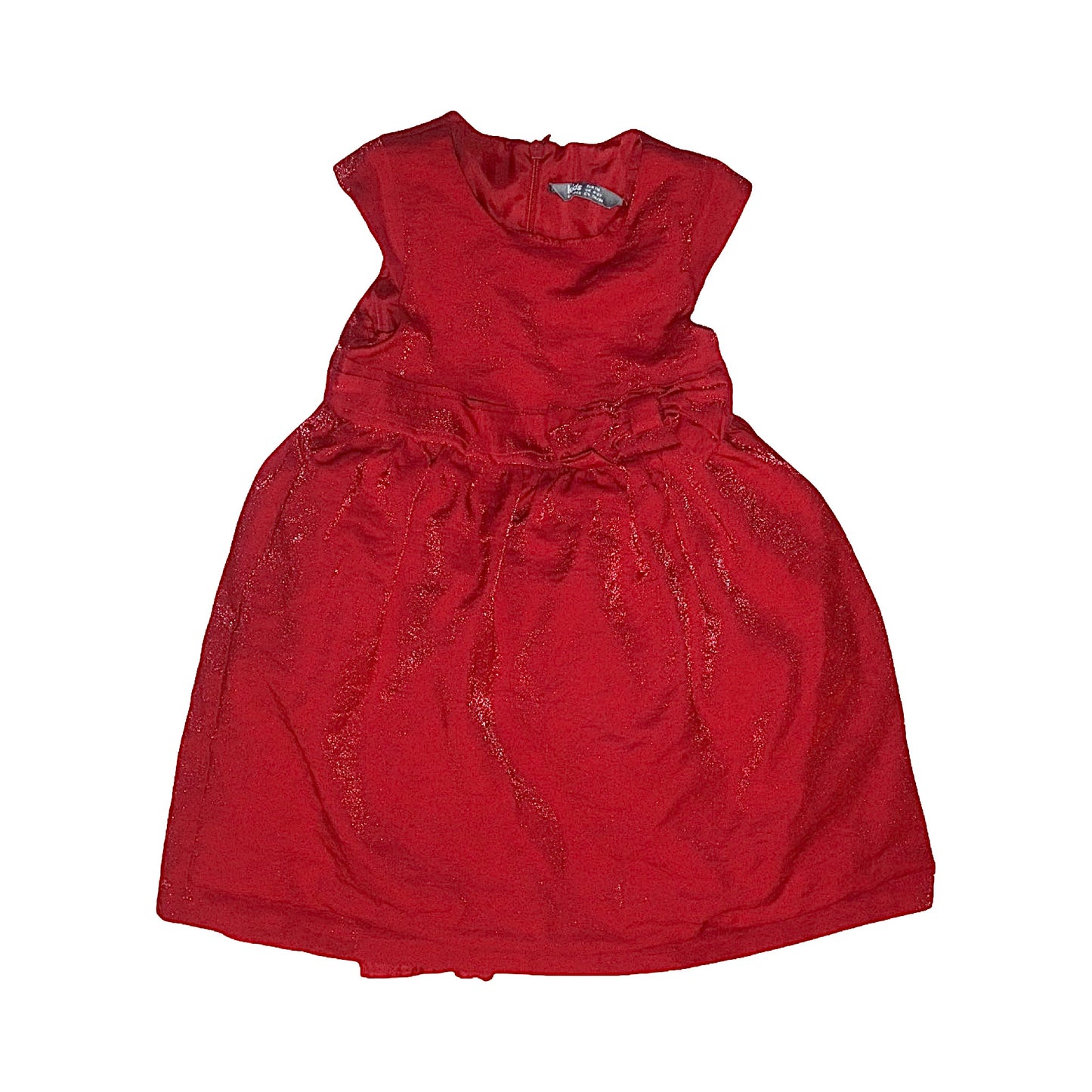 Kortärmad Jul Klänning från LINDEX - Storlek 110 - Röd