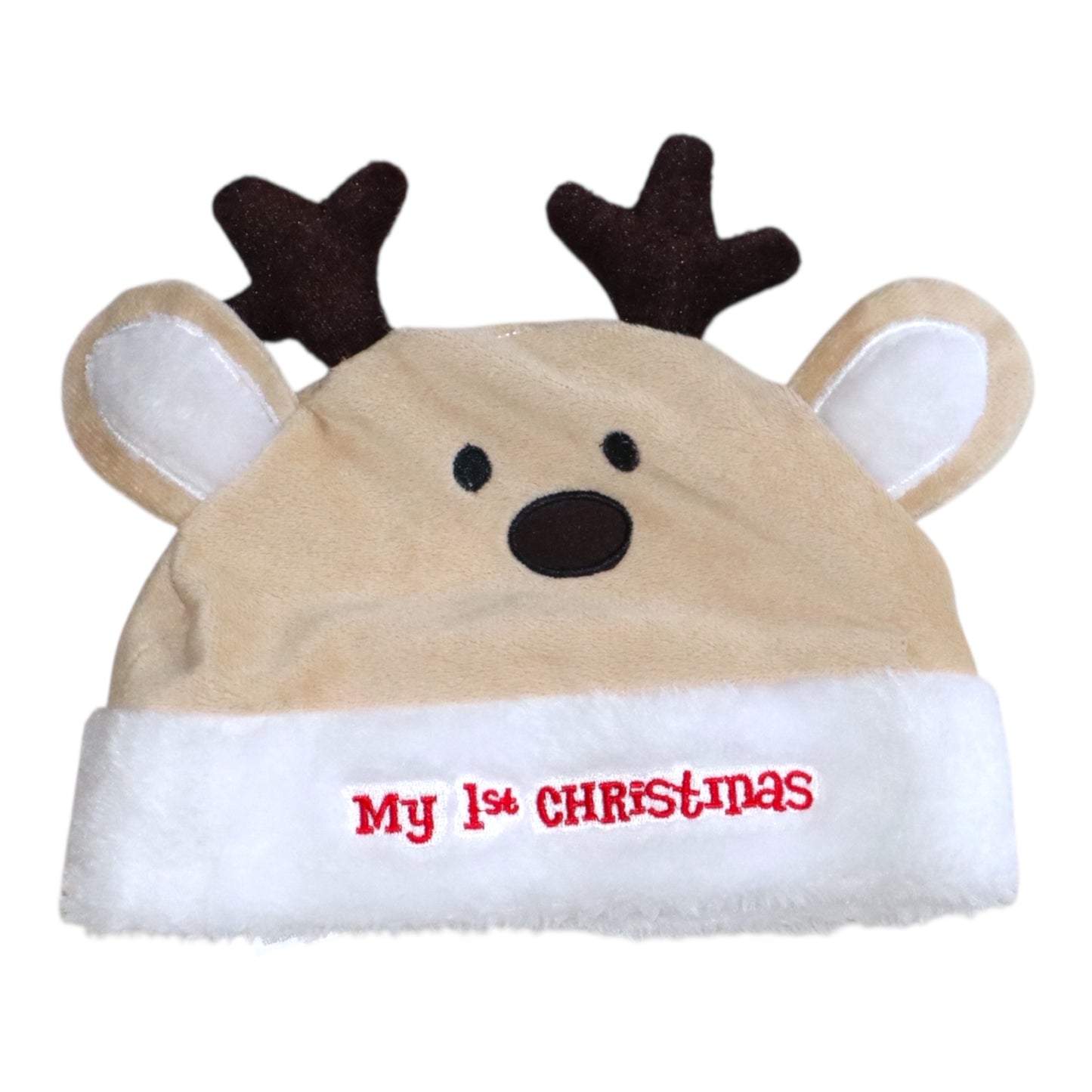 Vinter Mössa - Storlek 68/80 (44/48) - Beige & Vit