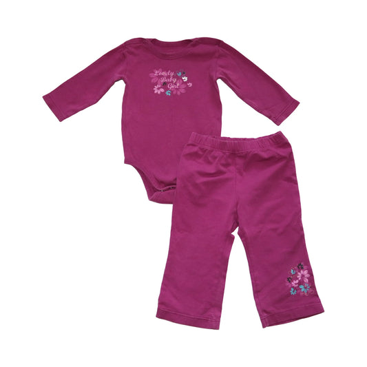 Långärmad Body & Byxor Matchande Set från TUTTA - Storlek 74 - Rosa