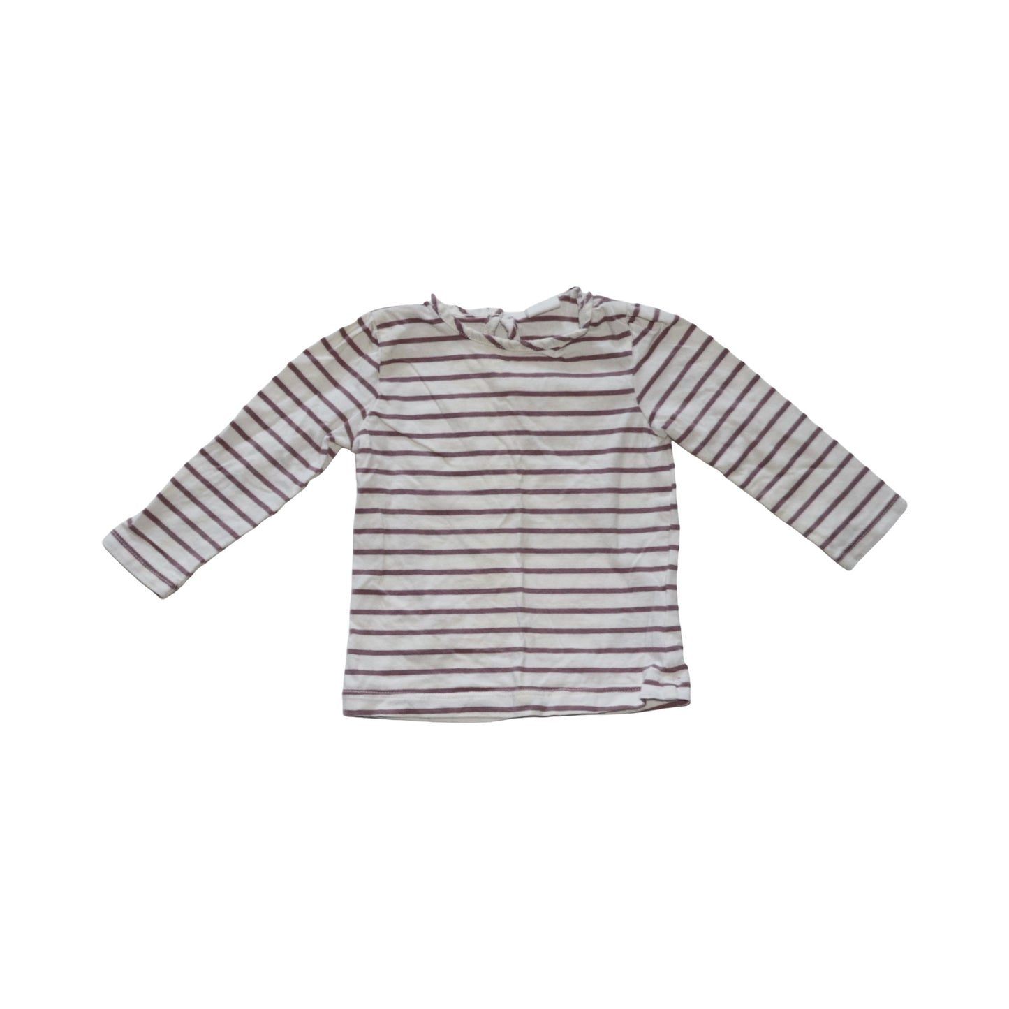 Långärmad T-shirt (2 Pack) från  H&M - Storlek 74 - Rödbrun & Vit