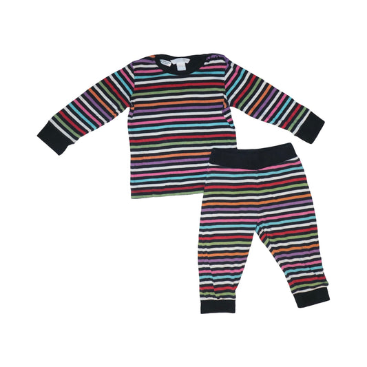 Pyjamas Tröja & Byxor Matchande Set från H&M - Storlek 86 - Svart & Vit (Multi)