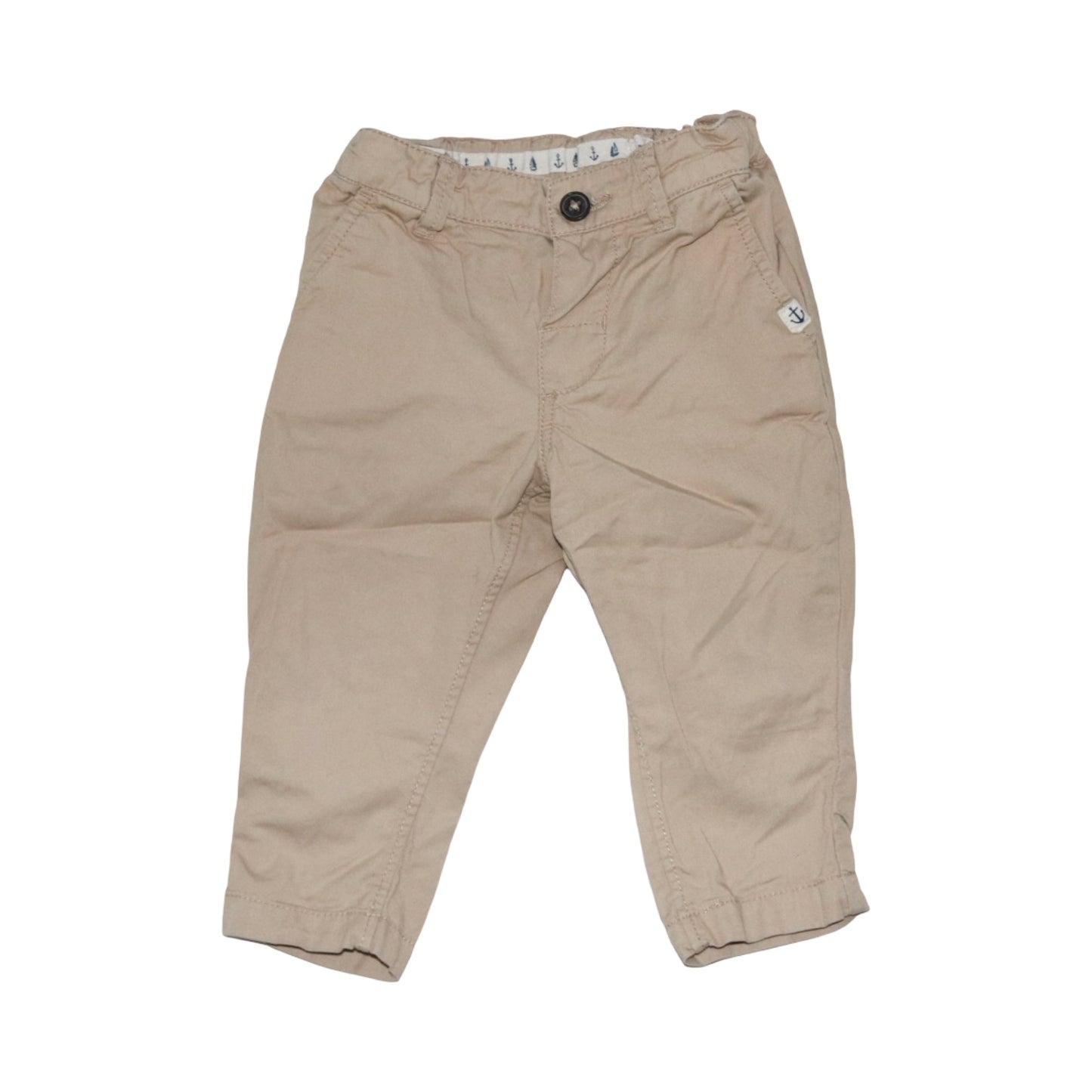 Långärmad Skjorta & Byxor Matchande Set frän L.O.G.G H&M - Storlek 74 - Röd & Beige (Multi)