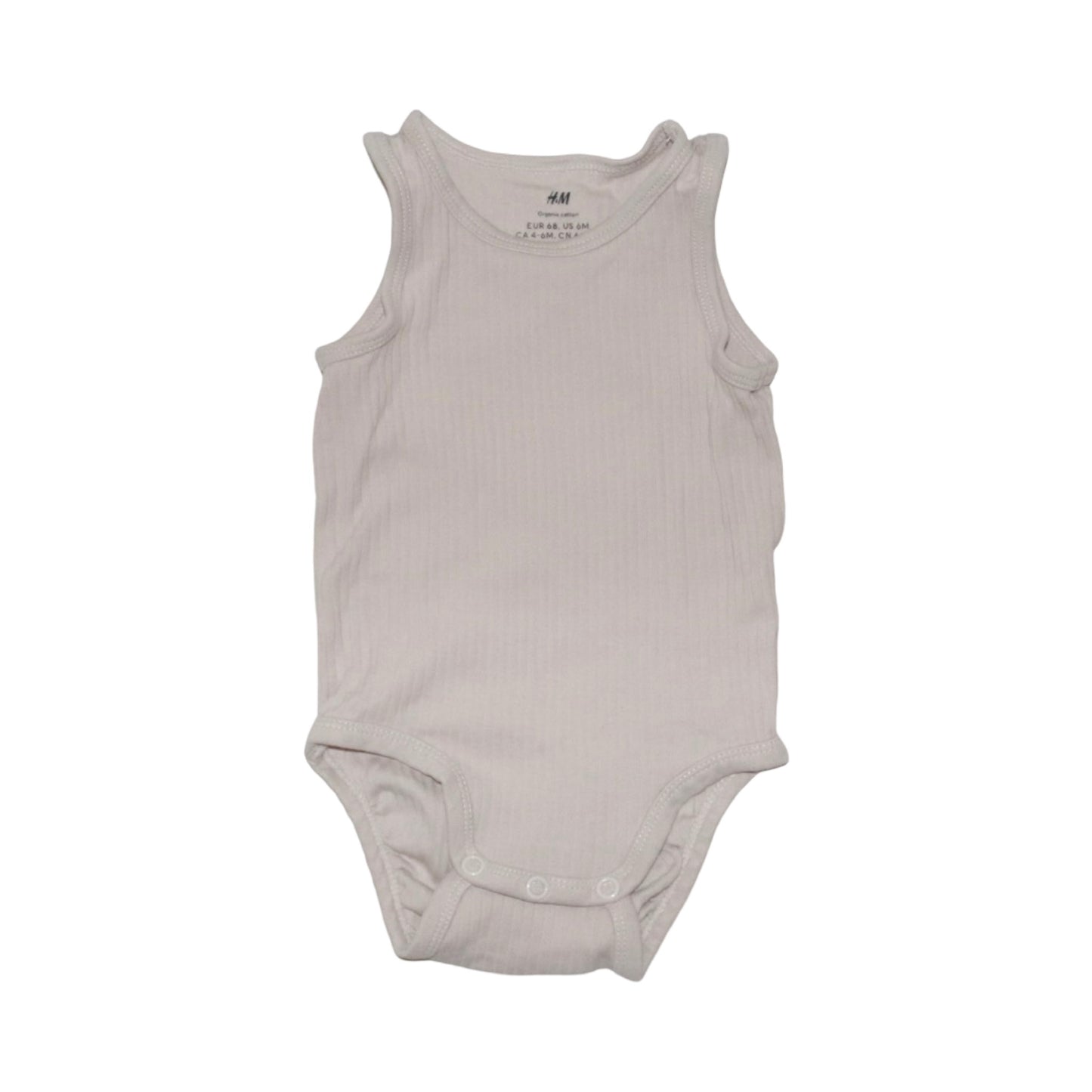 Linne Body (2 Pack) från H&M - Storlek 68 - Beige & Vit