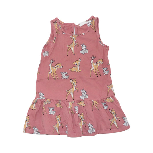 DISNEY Kortärmad Klänning frän H&M - Storlek 80 - Rosa & Gul (Multi)