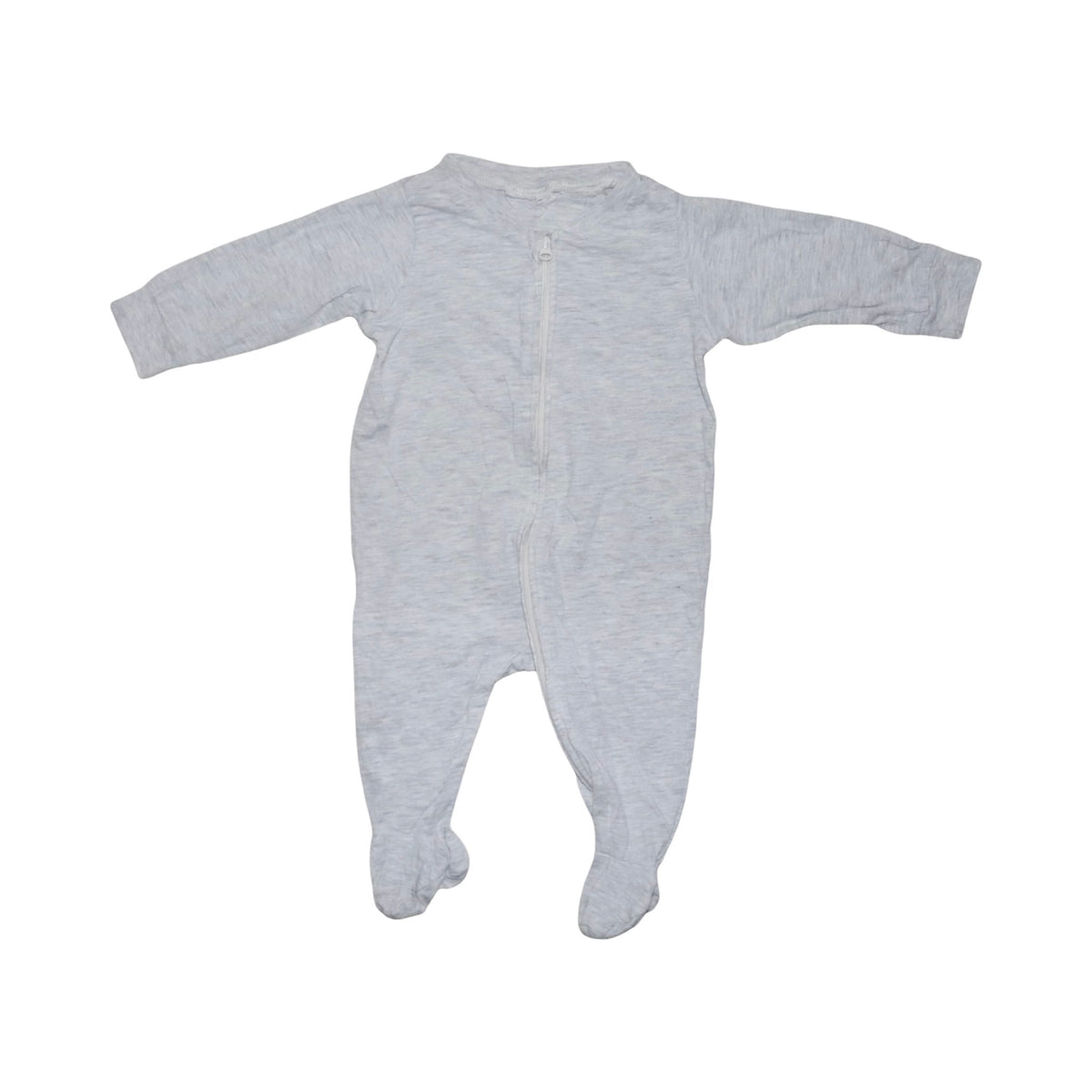 Långärmad Pyjamas med fot från H&M - Storlek 62 - Ljusgrå