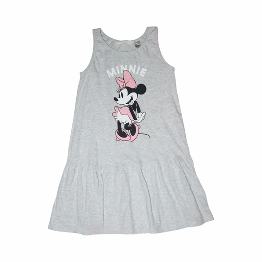DISNEY Linne Klänning från H&M - Storlek 122/128 - Ljusgrå (Multi)