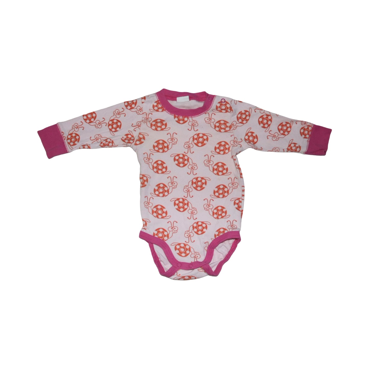 Långärmad Body (2 Pack) från LINDEX - Storlek 74 - Vit & Rosa (Multi)
