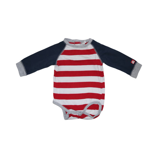 Långärmad Body från kaxs by KappAhl - Storlek 80 - Röd & Vit (Multi)