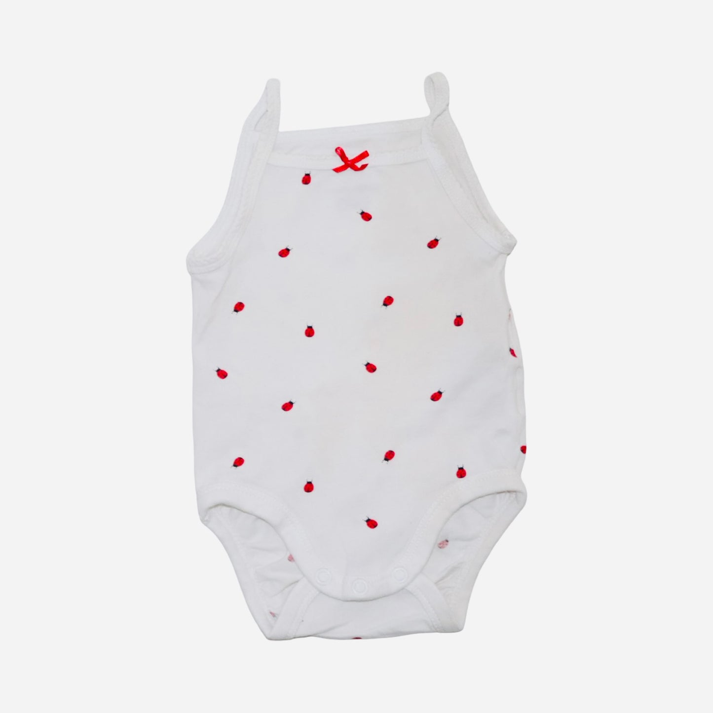 Linne Body & 3/4 Byxor Matchande Set från H&M  - Storlek 62/68 - Vit & Röd