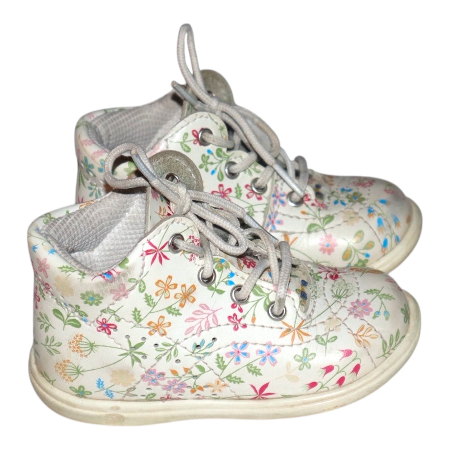 Blommiga Skor från från KAVAT - Storlek 21 (Innermått 12.5cm) - Vit