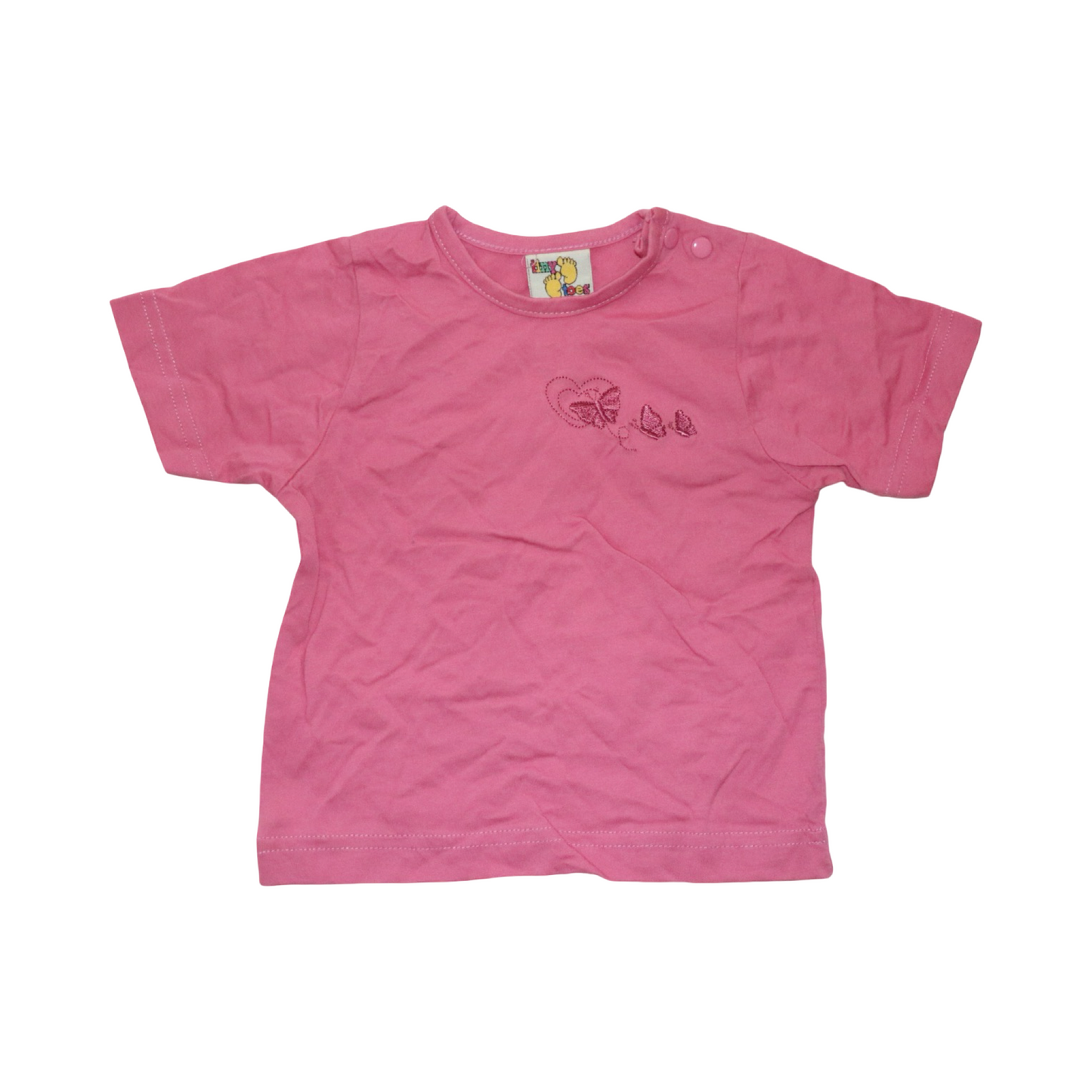 Kortärmad T-shirt (2 Pack) frän  L.O.G.G H&M & tiny toes - Storlek 74 - Olivgrön & Rosa (Multi)