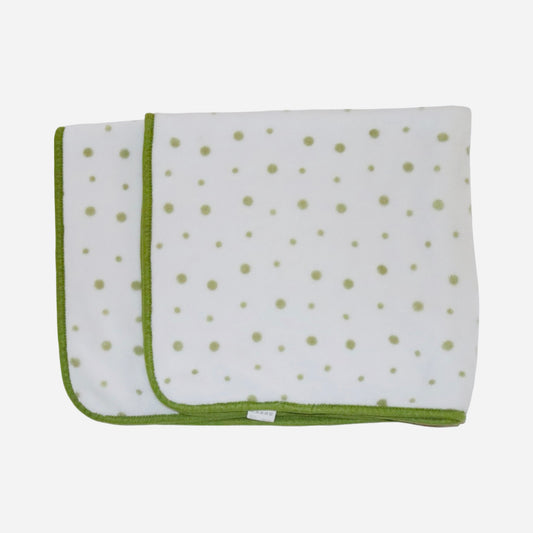 Filt från CARLO BABY - Storlek 80cm x 90cm - Vit & Grön