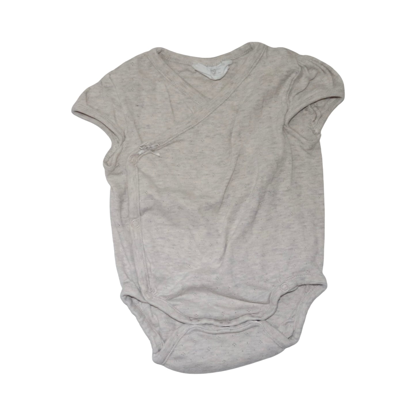 Kortärmad Omlottbody (2 Pack) från H&M & Sinsay - Storlek 68 - Beige & Vit