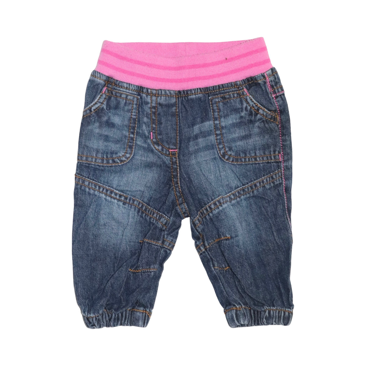 Jeans Byxor från KappAhl - Storlek 62 - Blå & Rosa
