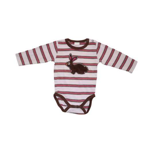 Långärmad Body från LINDEX - Storlek 74 - Ljusrosa (Multi)