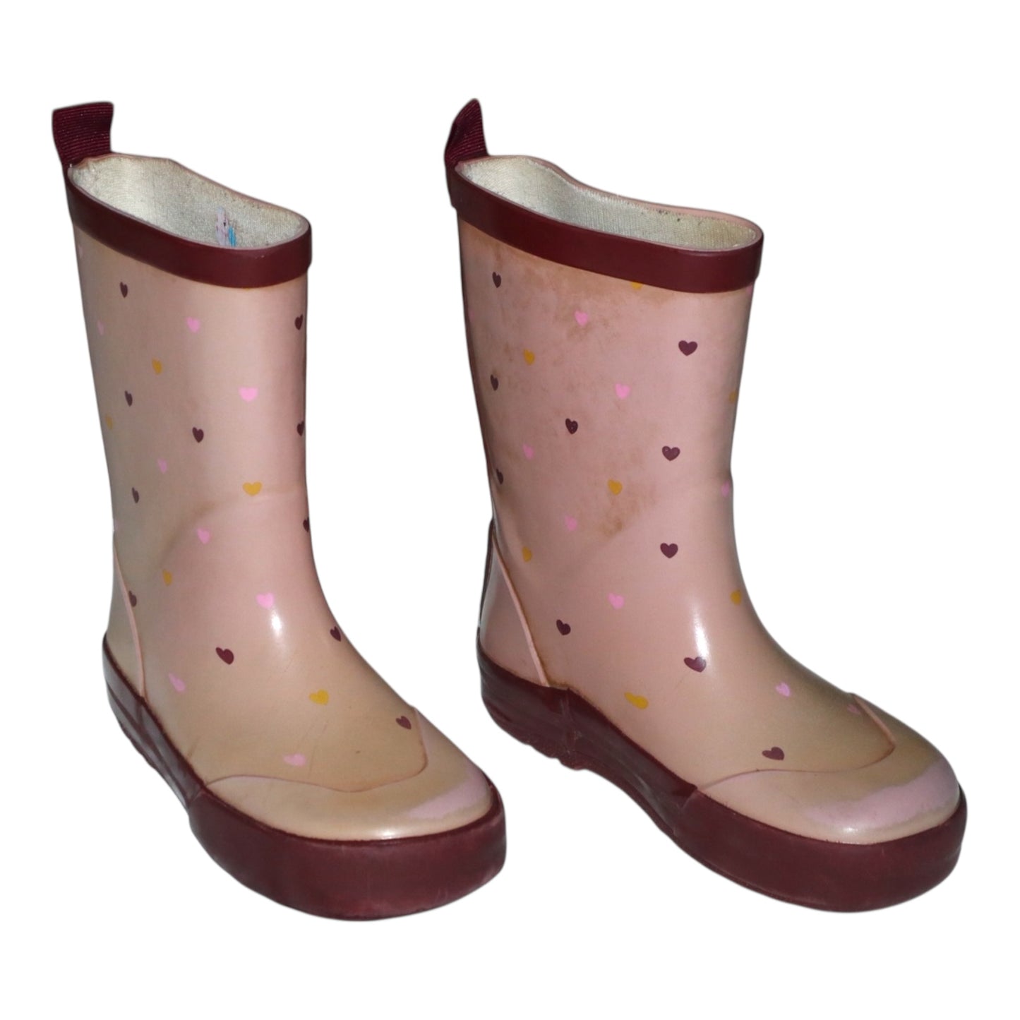 Ofodrade Gummistövlar från mywear - Storlek 25 (Innermått 16.5cm) - Ljusrosa & Rödbrun