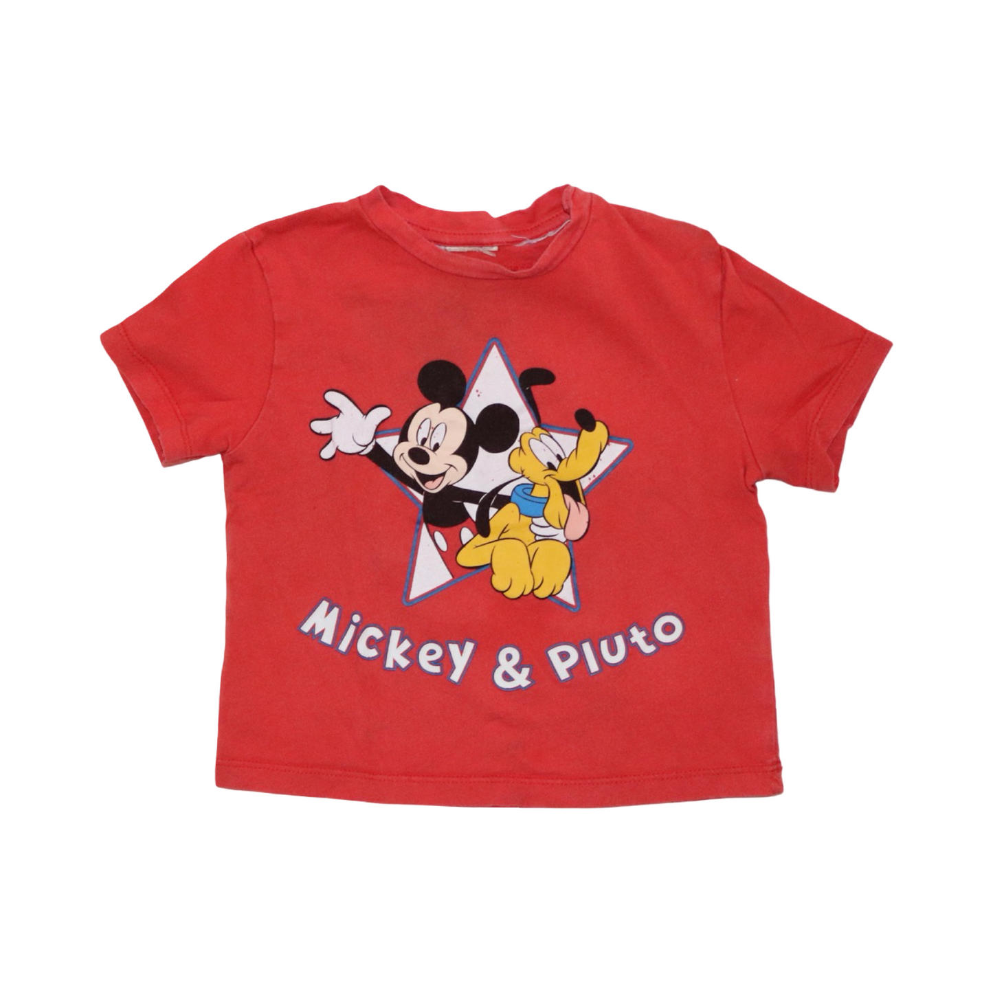 T-shirt (2 Pack) från DISNEY - Storlek 80 - Grå & Röd (Multi)