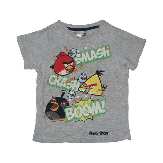 Kortärmad T-shirt från H&M ANGRY BIRDS  - Storlek 92 - Grå (Multi)