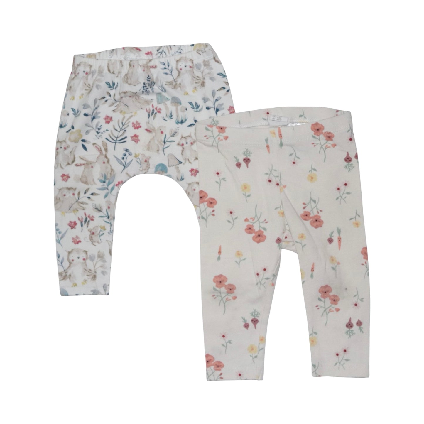Leggings Byxor (2 Pack) från NEXT & H&M - Storlek 68 - Vit (Multi)