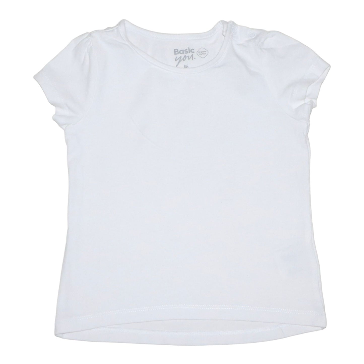 Kortärmad T-shirt från Basic you - Storlek 86 - Vit