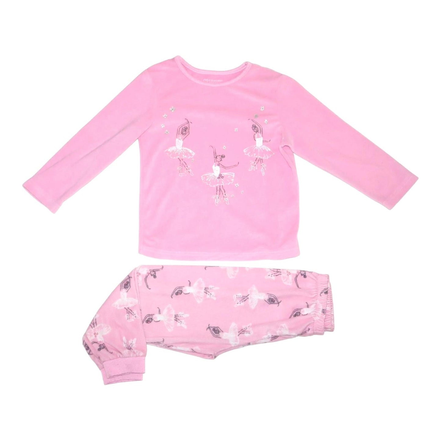 Pyjamas Tröja & Byxor i fleece Matchande set från PRIMARK - Storlek 110 - Rosa