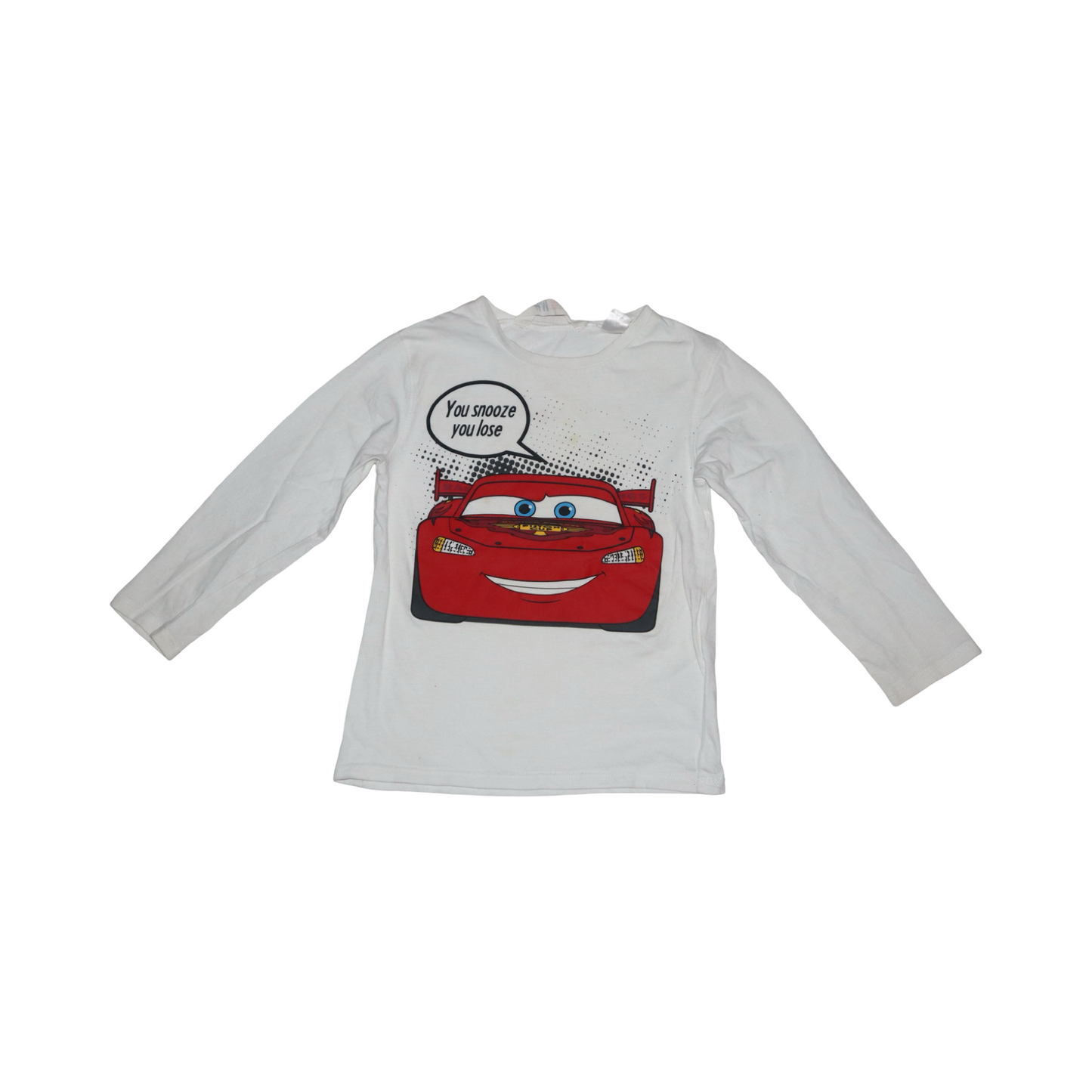 DISNEY PIXAR Långärmad T-shirt från H&M - Storlek 98/104 - Vit & Röd