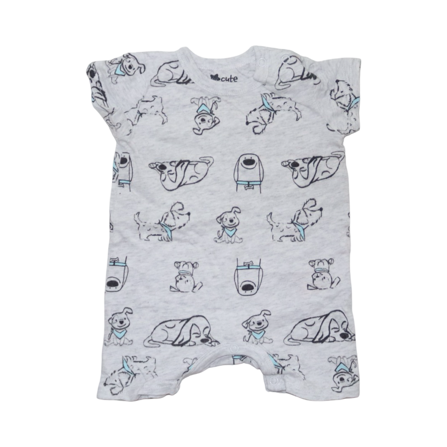 Kortärmad Pyjamas (2 Pack) från so cute - Storlek 68 - Grå & Ljusgul (Multi)