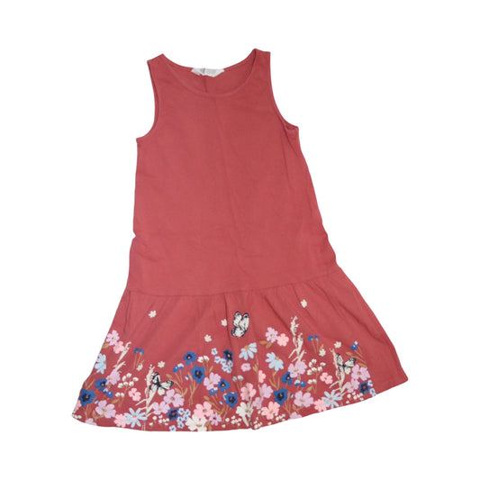 Linne Klänning från H&M - Storlek 122/128 - Orange (Multi)