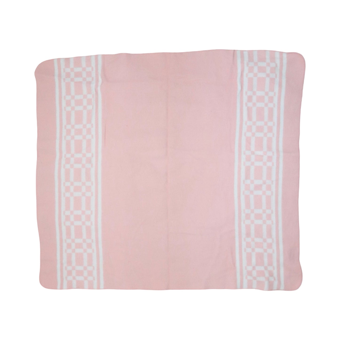Filt - Storlek 70x80cm - Rosa & Vit