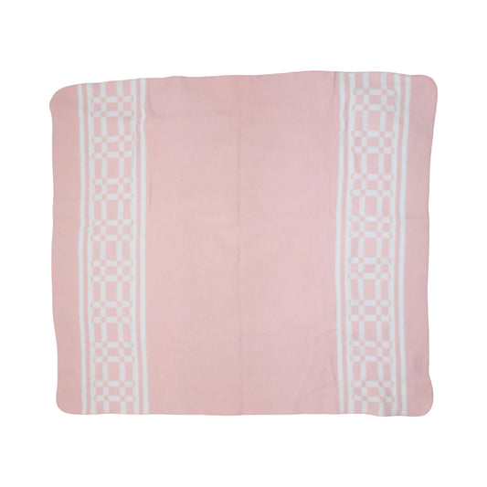 Filt - Storlek 70x80cm - Rosa & Vit
