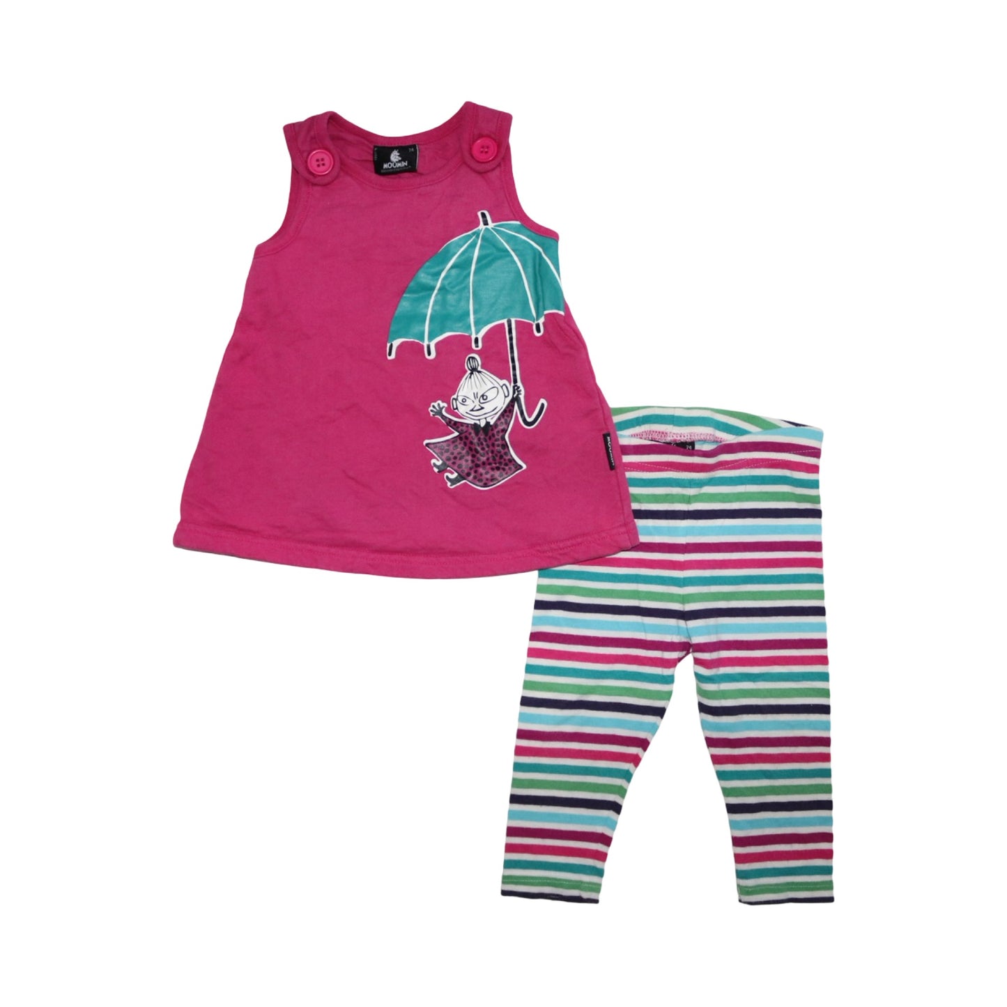 Klänning & Byxor Matchande Set från MOOMIN - Storlek 74 - Rosa (Multi)