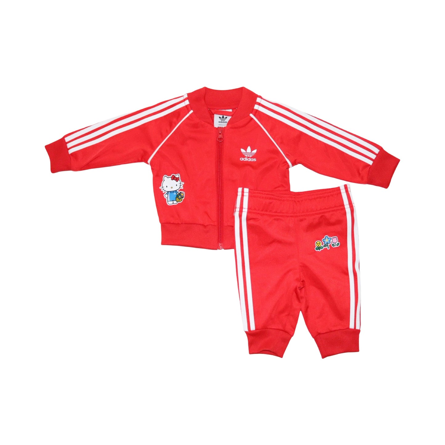 Tröja & Byxor Matchande Set från adidas & HELLO KITTY - Storlek 62 - Röd & Vit