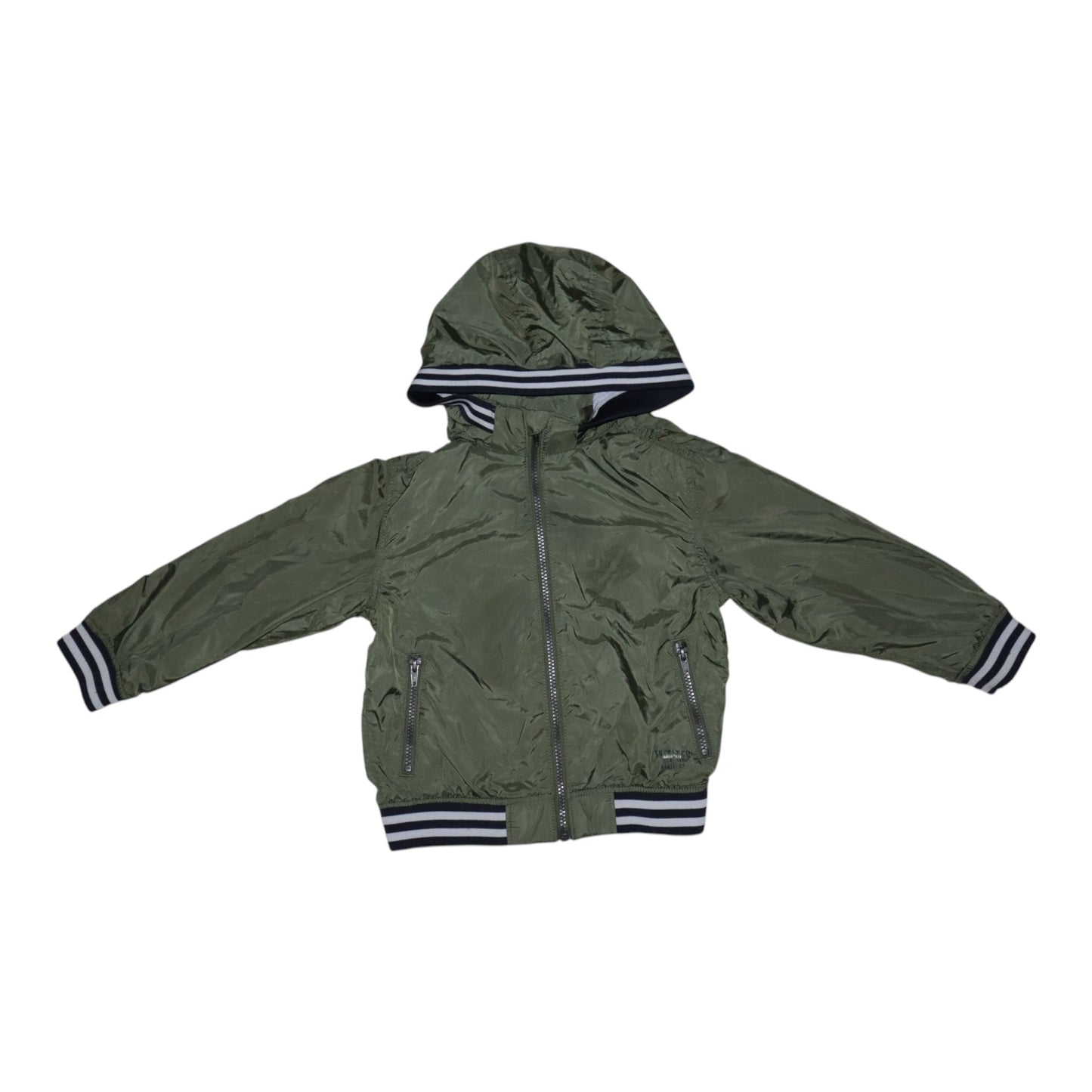 Fodrad Bomberjacka med huva från H&M - Storlek 116 - Grön