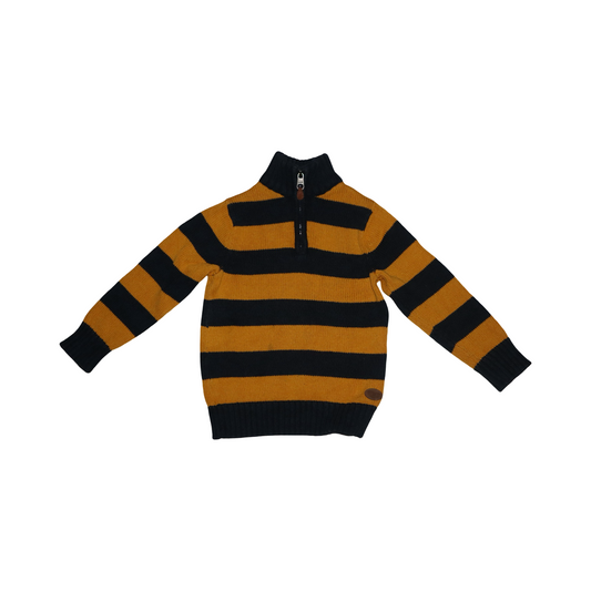 Stickad Tröja från L.O.G.G H&M - Storlek 98/104 - Gul & Mörkblå