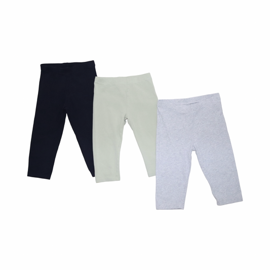 Leggings Byxor (3 Pack) från H&M & lupilu - Storlek 110/116 - Svart & Ljusgrön (Multi)