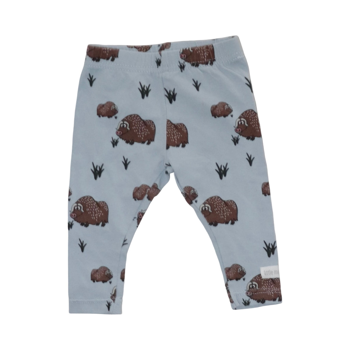 Leggings Byxor från från Little Me - Storlek 62 - Ljusblå & Brun (Multi)