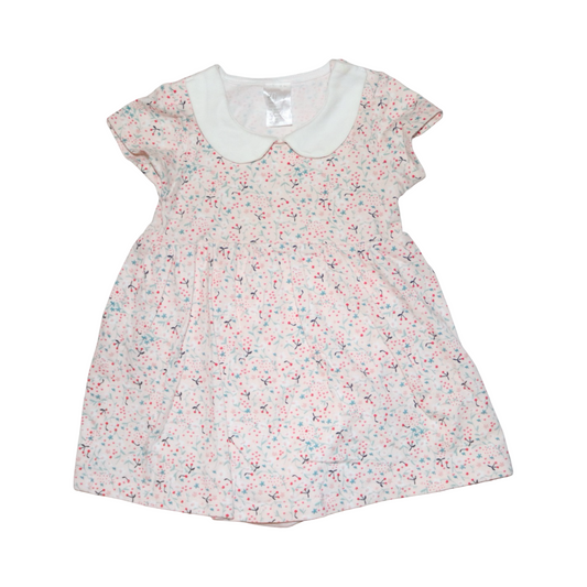 Kortärmad Klänning från H&M - Stolek 68 - Ljusrosa & Vit (Multi)