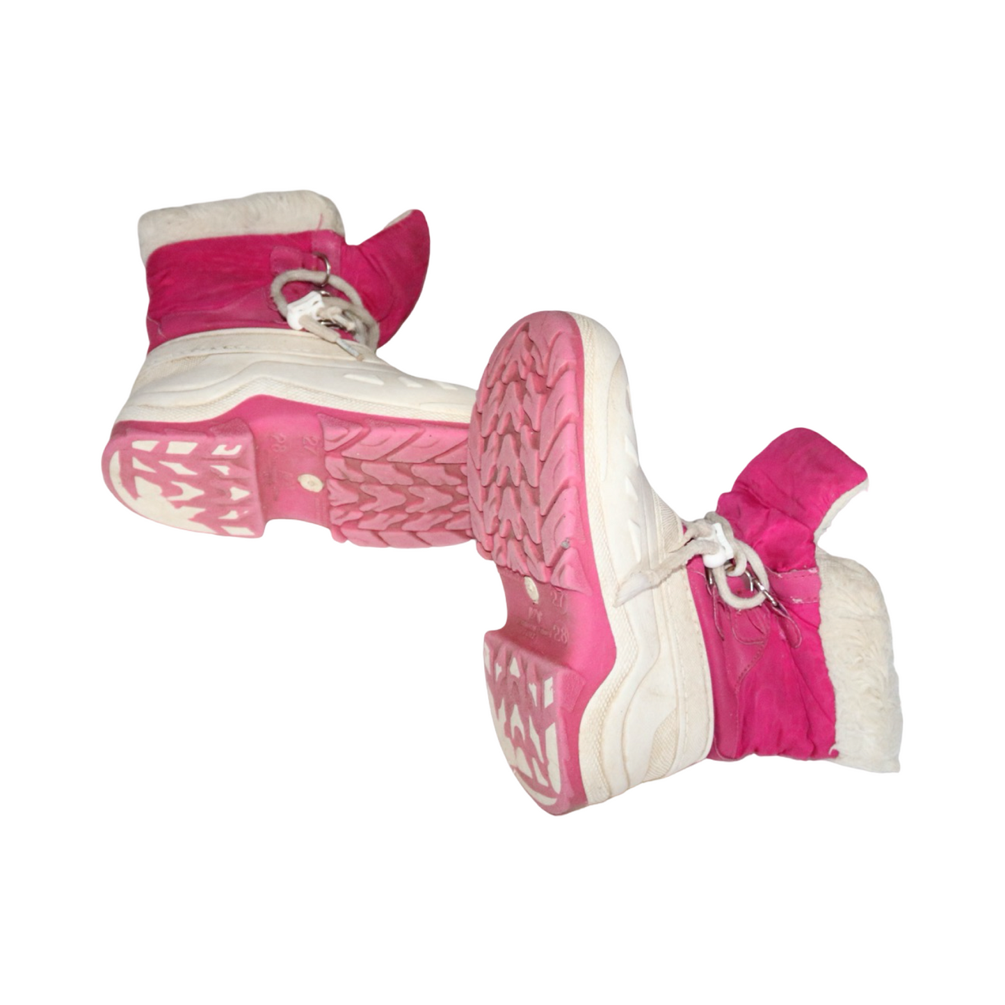 Vinterkängor från LEJON - Storlek 27/28 (Innermått 18cm) - Rosa & Vit