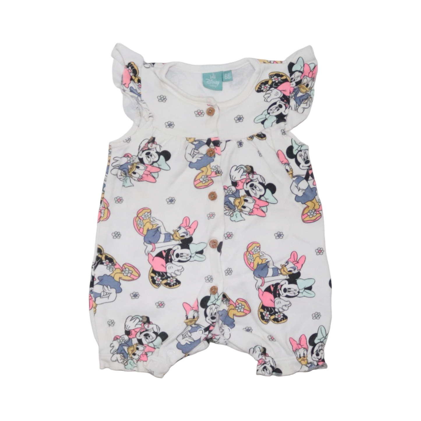 Byxdress/ Romper (2 Pack) från DISNEY - Storlek 68 - Vit & Ljusgrön (Multi)