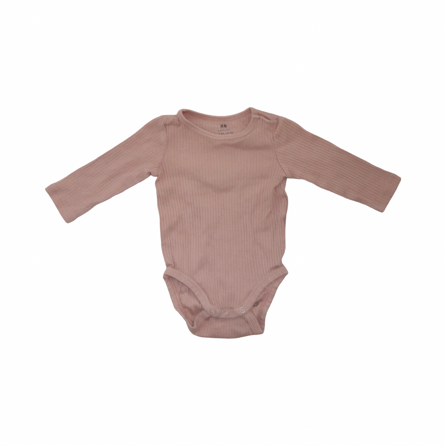 Långärmad Body & Byxor Matchende Set från H&M - Storlek 62 - Rosa & Vit (Multi)