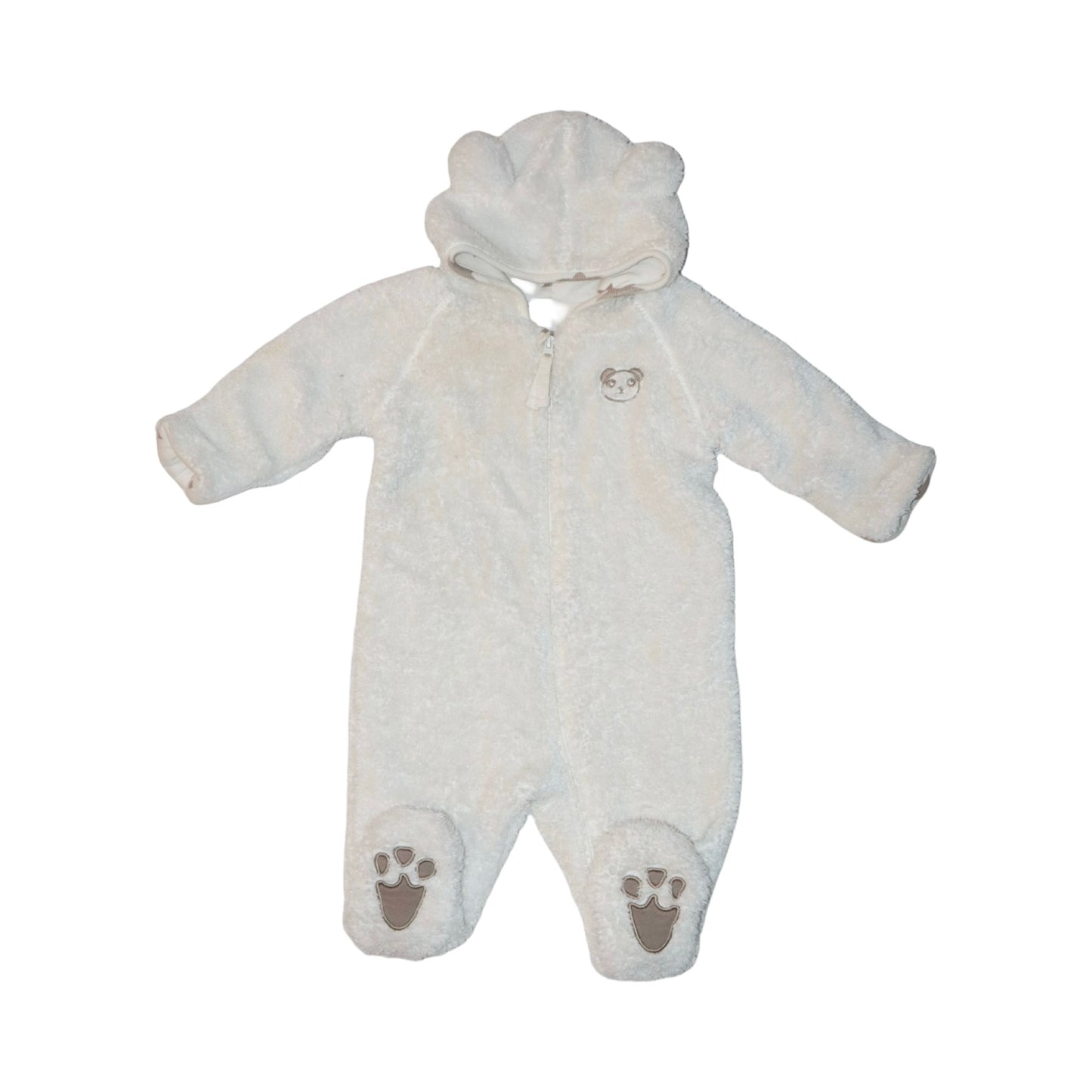 Teddy Overall/ Mjuk Overall från ellos - Storlek 62 - Vit & Brun