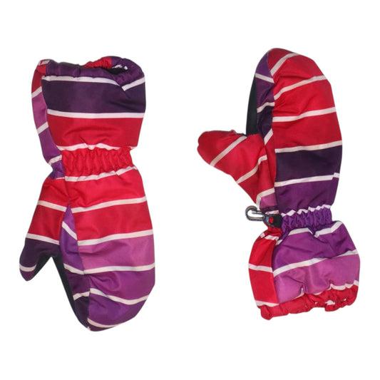 Fleecefodrade Vattentäta Vantar - Storlek 110/116 (4-6) - Röd & Lila